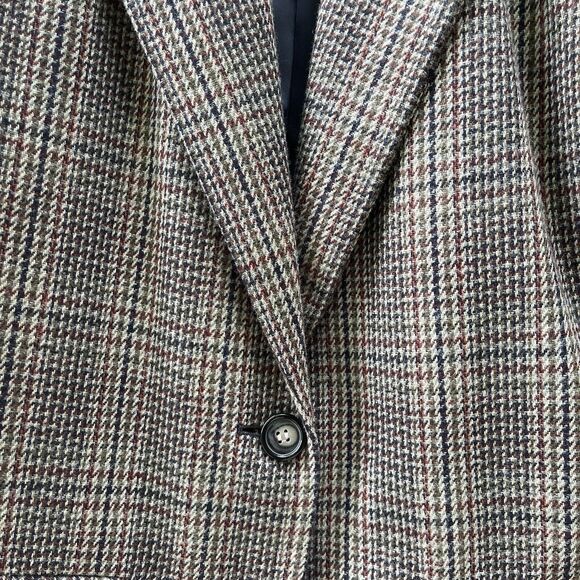 Sag Harbor Vintage Houndstooth Wool Blend One Button Blazer Jacket Womens 8P - Picture 5 of 8